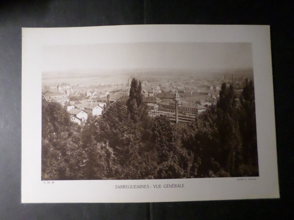 Old Vintage Photo Prillot Sarreguemines General View 20×29 Landscape