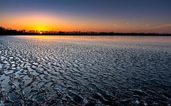 Fire & Ice sunset in Minnesota * * 16×24 Metal Landscape Print