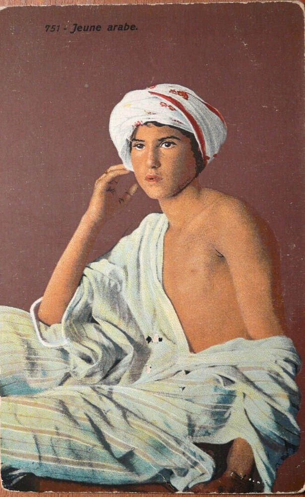 North Africa ethnic Arab nude male original vintage 1910s LEHNERT & LANDROCK