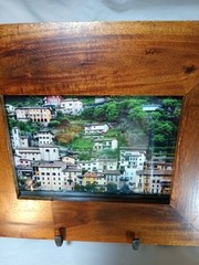 Art Photograph Mountain Terrain Houses Water