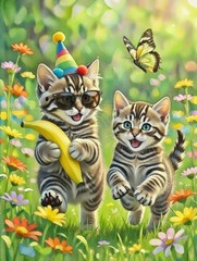 cute cat art 8*10 photos print cute cats art photo print wall art glossy photo
