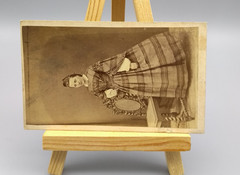 Historical Carte de Visite Style Woman Portrait Photo, 1860s to 1880s