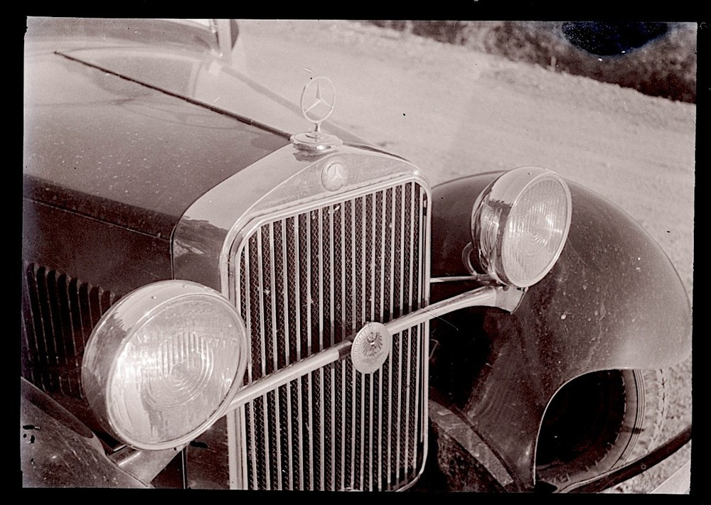 Mercedes Radiator Cap Front Passenger Car Auto Vintage Negative Circa 1932 – #193