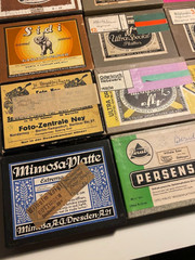 Glass plates negatives collection approx. 70-100 pieces Agfa Isolar Chromo 1925-1944 original packaging