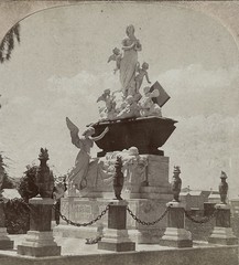 Guatemala City Cemetery Grave Memorial 1902 Photo Stereo Vintage