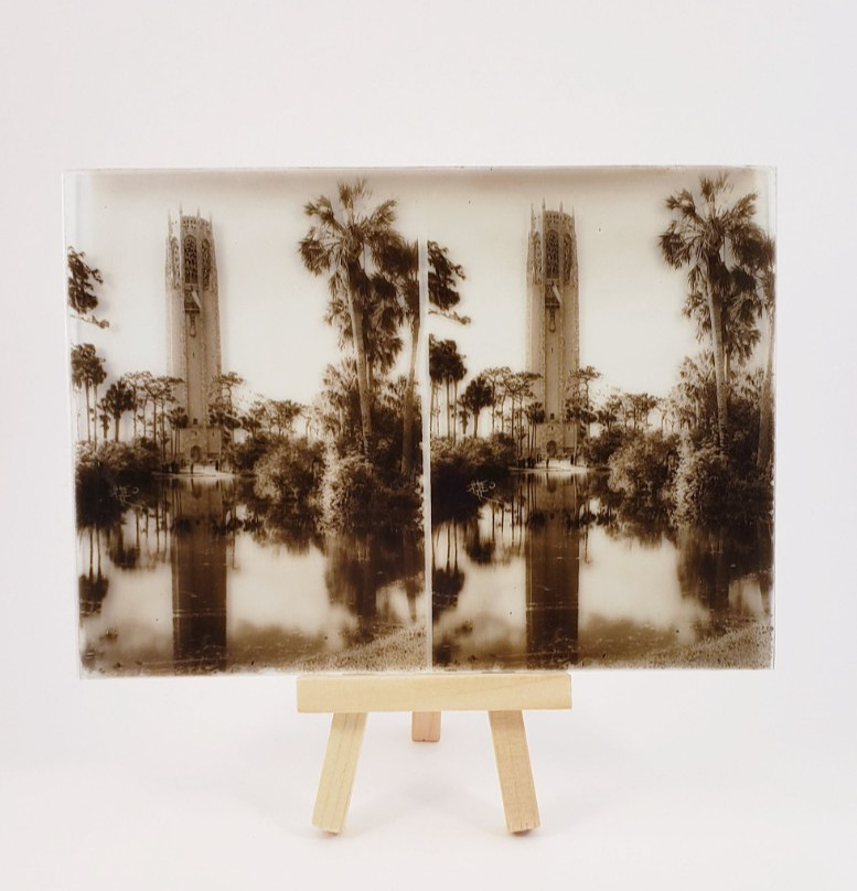 E G Barnhill – 5 x 7 Black & White Photo on Glass Plate – BOK TOWER