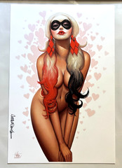 HARLEY QUINN SZERDY EXCLUSIVE LIMITED EDITION SIGNED ART PRINT COA NM+
