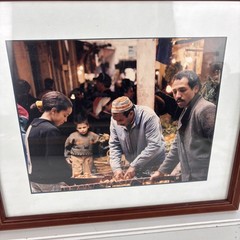 Vibrant Market Scene Art Photograph Framed & Matted Wall Decor 14″x12″