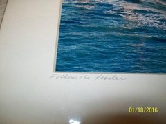Original Ellen Schneider Florida Sailboat Real photo signed matted frame ready