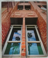 Artistic Brick Building Metal Print Professional Photograph/Palm Trees 16″ x 20″