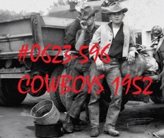 VINTAGE MALE PORTRAIT #0623-596 -COWBOYS 1952 -free ship in usa