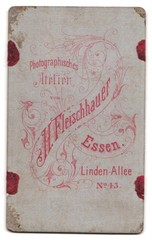 Photograph H. Fleischhauer, food, breast portrait fashionably dressed gentleman with V