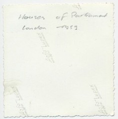 London 1949 – Houses of Parliament – Car Passersby – Vintage Photo 1940s