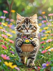 cute cat art 8*10 photos print cute cats art photo print wall art glossy photo