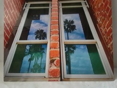 Artistic Brick Building Metal Print Professional Photograph/Palm Trees 16″ x 20″