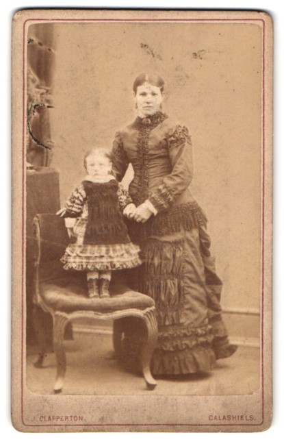 Photograph J. Clapperton, Galashiels, Bridge Street 2, mother with child in elega