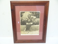 Original Eve 1934 Black & White Lady Flapper Photograph Photo Framed Portrait