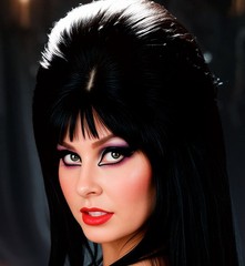 Sexy Elvira Mistress of the Dark in Bedroom Metal Sign Wall Art 10″ x 14″