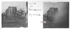 Foucaucourt Church, Plate Glass Stereo Positive Antique Black And White
