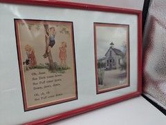 Korczynski Framed Artwork Old School House Fun W/ Dick & Jane.