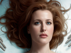 Sexy Dana Scully Strapped Down by Grey Aliens X-File Metal Sign Art 11 x 14″