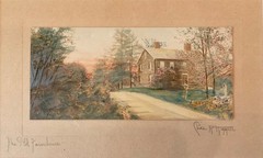 Charles R Higgins (1893-1980) The Old Farmhouse Hand Colored Platinum Photo VTG
