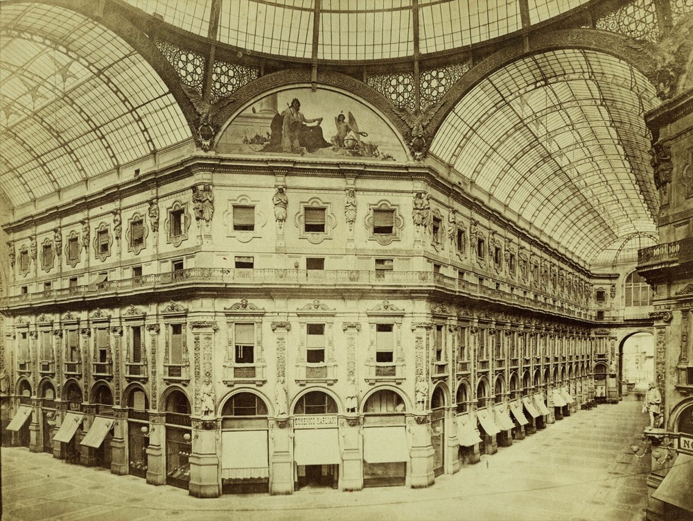 Galleria Vittorio Emanuel, Milan – Original Mounted Albumen Photo