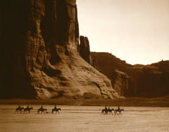 Navajo riders in Canyon de Chelly 1904 Photograph Print 11″x14