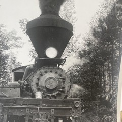 Steam Locomotive Number 8 Front 4×5 Black White Glossy Photograph Original