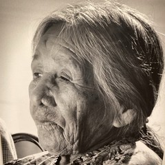 Vtg Apache Native American Elder Women Portraits Camp Verde Arizona 16×20 Blk&Wh