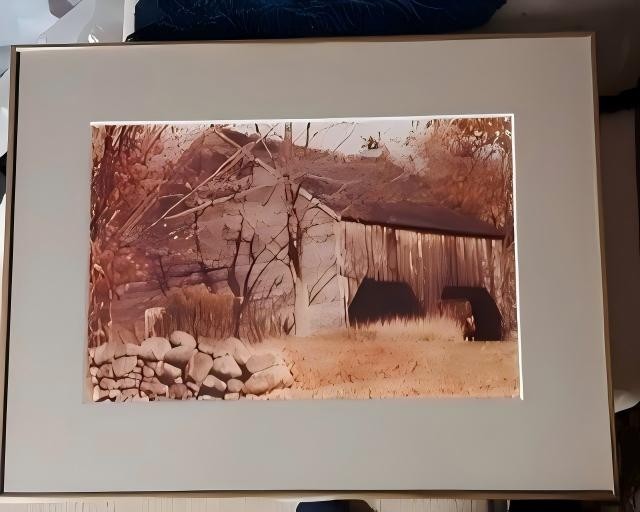 Barn Foster Rhode Island, Historic Cibachrome Photo Print