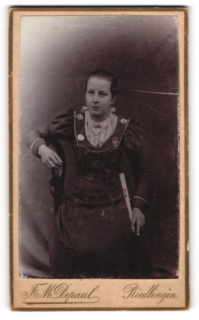 Photograph F. M. Depaul, Riedlingen, Rosa Stegma with compartments CDV/Cabinet Photo