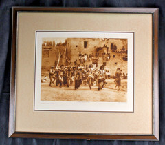 Original Edward S. Curtis LARGE FOLIO Photogravure Buffalo Dance Plate 401