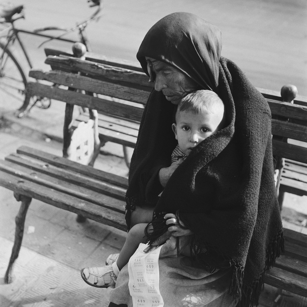 Baryte Print Photo Spain Child 1960 Format 40x40cm