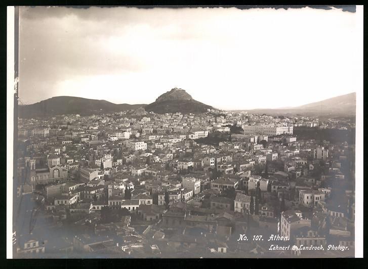 Photograph Lehnert & Landrock, No. 107, view Athens, panorama of the city