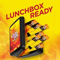 Slim Jim Smoked Meat Sticks, Spicy Flavor, 6g Protein Per Serving 0.28 oz.26 CT