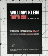 WILLIAM KLEIN – TOKYO 1961 – Art Announcement Card 2003 – Gallery 292 NYC