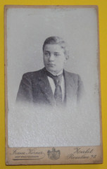 Very Old Photo Young Man with Tie 1880s on Cardboard as Usual (5592)