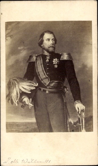 CdV Willem III, King of the Netherlands, portrait – 11070603