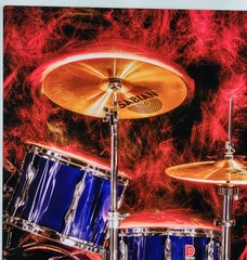 Ruben Martinez Light Photography Art ~ Drum Solo #1 ~ 12″x18″ Sabian Premier