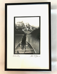 Framed Neil R. Brown “Guide Dog” Black And White Photograph Signed