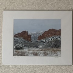 Garden of the Gods in Snow Photography Print – Colorado Matted and Signed