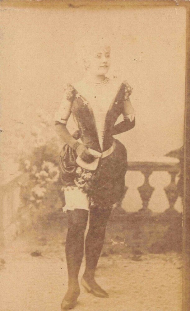BOUDOIR Photo Card WOMAN lingerie dress sexy purse busty victorian vintage