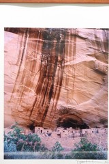 Framed Signed David Pettit 8/02 Photograph Keet Seel Puebloan Cliff Dwelling AZ