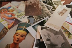 small photo and paper bundle – photos, letters postcards etc