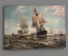 First Salute To The Stars and Stripes Quiberon Bay France 1778 Edward Moran Pic