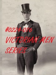 VINTAGE MALE PORTRAIT #0224-076-victorian men series -free shipping in usa