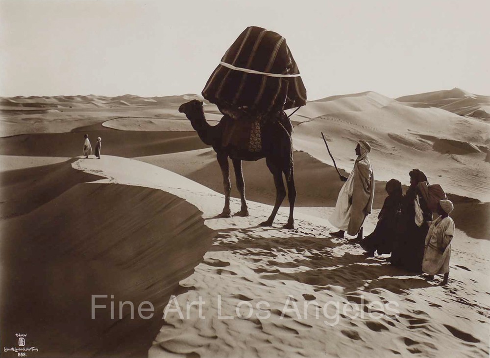 Lehnert & Landrock Photo, travelers in the desert, 1900s