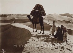 Lehnert & Landrock Photo, travelers in the desert, 1900s