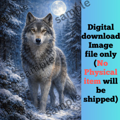 Wolf AI created digital art wallpaper image picture background for pc & mobile